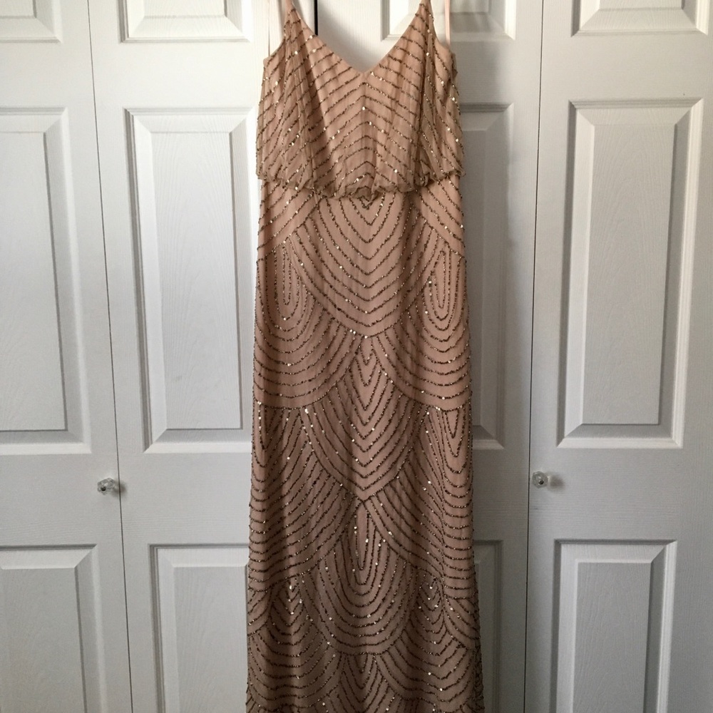 COPY - Adrianna Papell Art Deco Blouson Beaded Go…